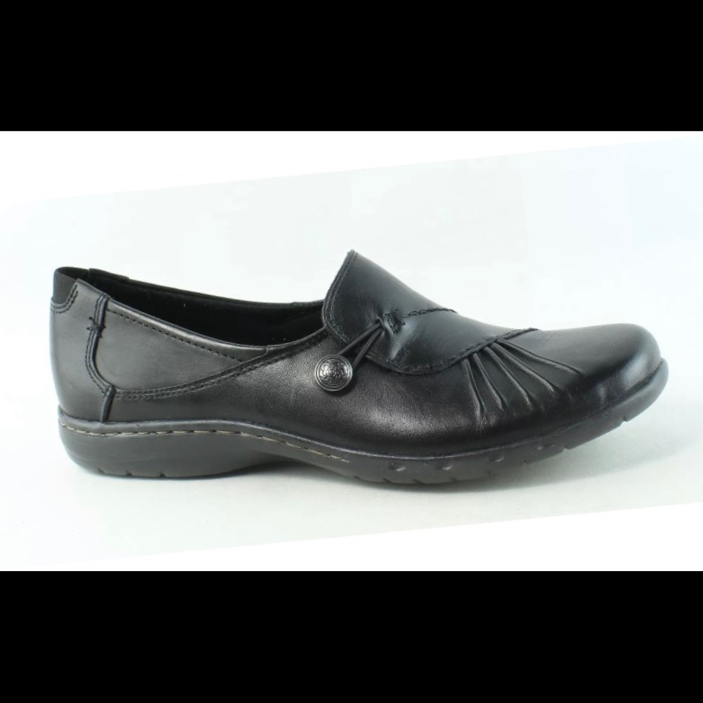 Rockport Womens Paulette Black Loafers 9.5N